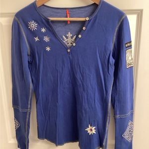 Alp N Rock henley blue size small